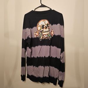 Vans Graphic XL Long Sleeve Tie Dye Tee Skull Stripe Rose